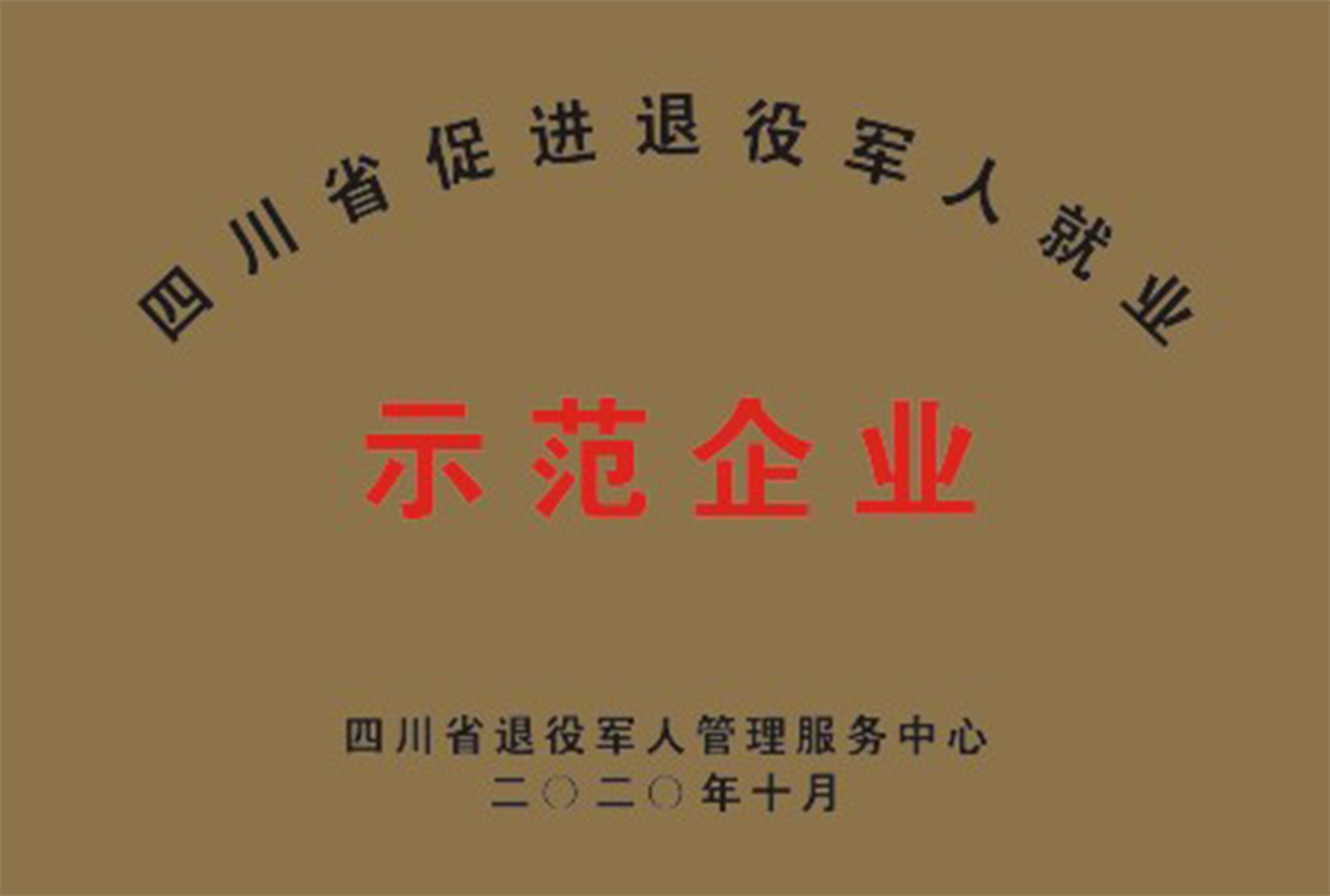 佳美公司被四川省退役軍人管理服務(wù)中心評為“四川省促進退役軍人就業(yè)示范企業(yè)”.jpg